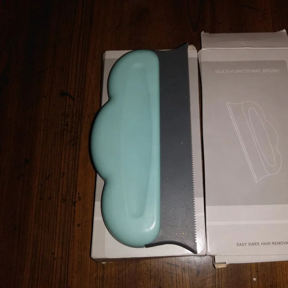 Lt blue Pet hair removal brush multifunctional